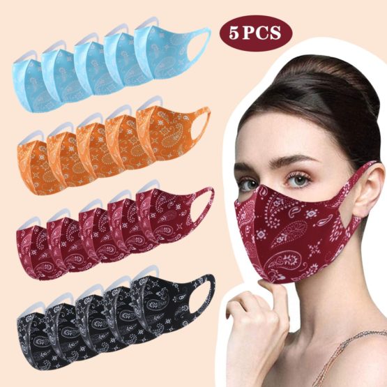 5pcs adult washable printing face mask Universal Dust-Proof And Smog-Washable Mask pattern mask Mascarilla reutilizable#30