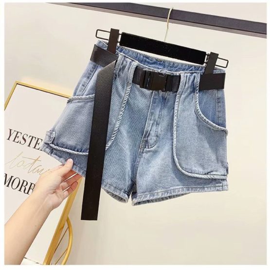 summer denim high waist shorts women fashion loose short ladies jeans plus size oversize 4XL 5XL womens clothing 2020