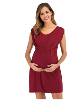 Maternity Sleeveless Round Neck Attire