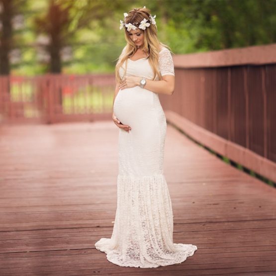 Mermaid Style Maternity Dresses Photography Props