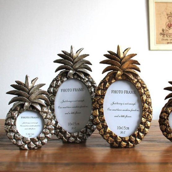 Vintage Golden Pineapple Photo Frame