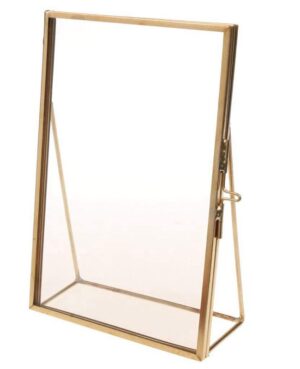 Antique Rectangular Freestanding Transparent Glass Photo Frame