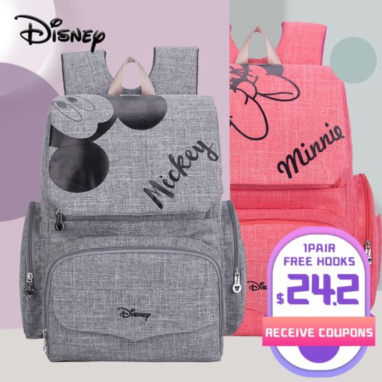 Free Hooks Mickey Baby Diaper Bags Bolso Maternal Stroller