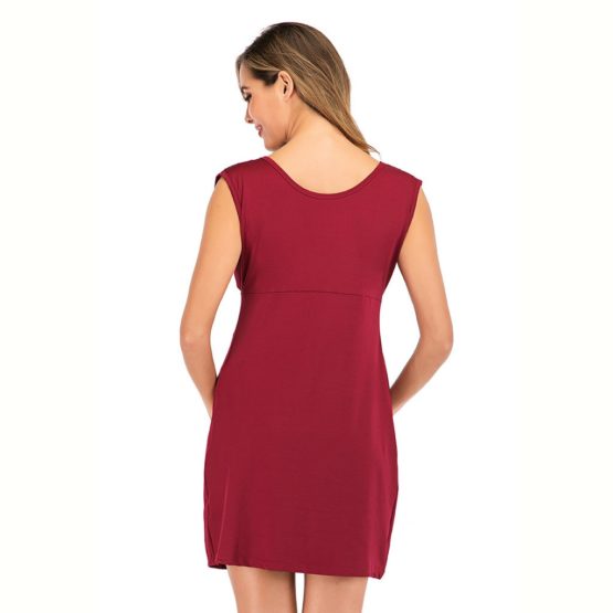 Maternity Sleeveless Round Neck Attire