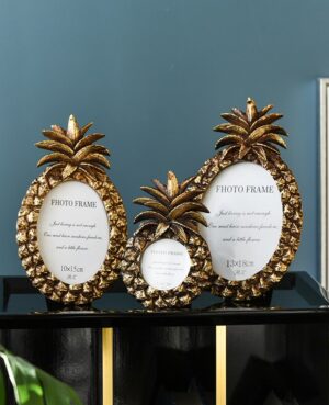 Vintage Golden Pineapple Photo Frame