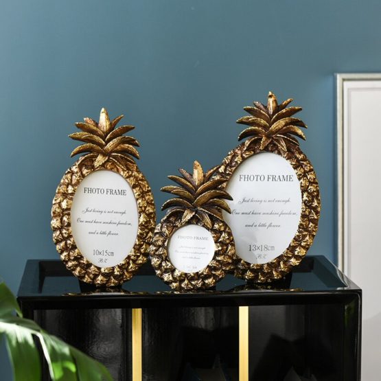 Vintage Golden Pineapple Photo Frame