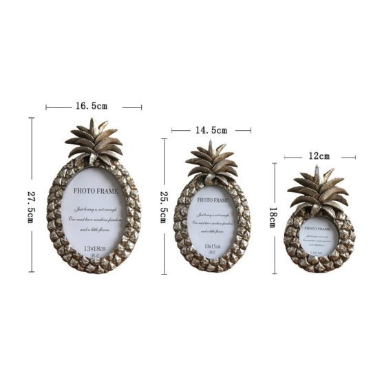 Vintage Golden Pineapple Photo Frame