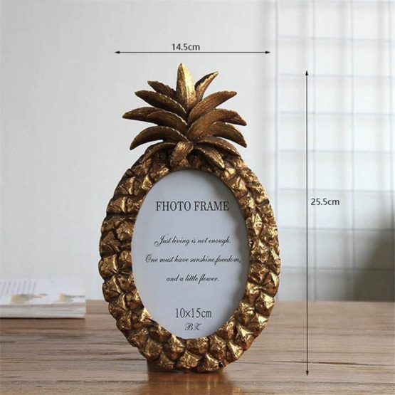 Vintage Golden Pineapple Photo Frame