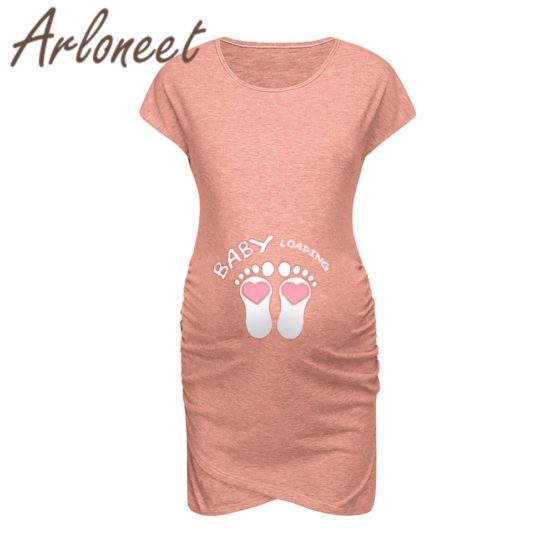 Cute Cartoon Maternity Printed Attire