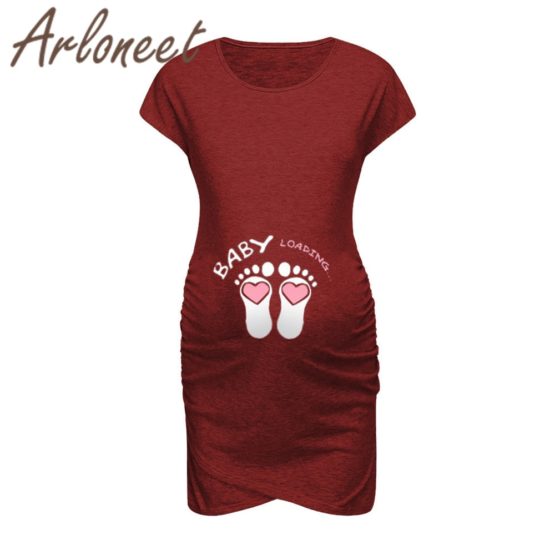 Cute Cartoon Maternity Printed Attire