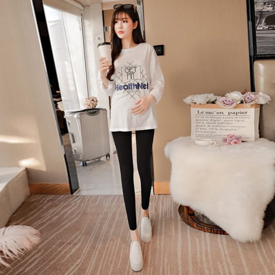 Low Waist Belly Maternity Legging Spring Autumn Fashion Knitted Clothes