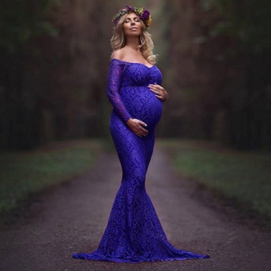 Maternity Dresses For Photo Shoot with Laces