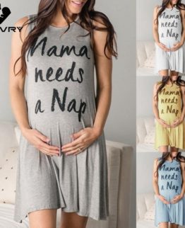 Maternity Summer Casual O-neck Sleeveless Attire