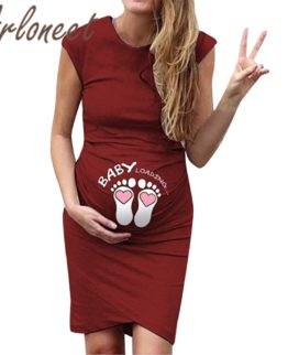 Cute Cartoon Maternity Printed Attire