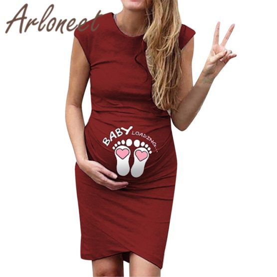 Cute Cartoon Maternity Printed Attire