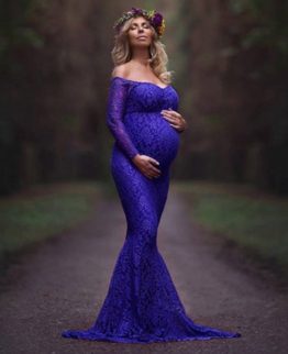 Maternity Dresses For Photo Shoot with Laces