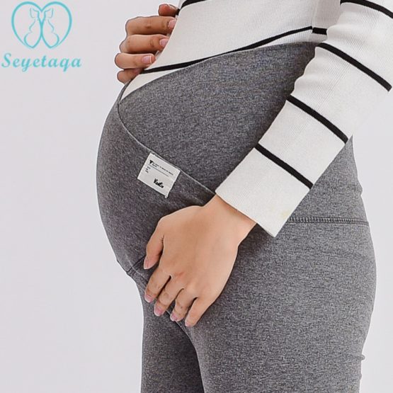 Low Waist Belly Maternity Legging Spring Autumn Fashion Knitted Clothes