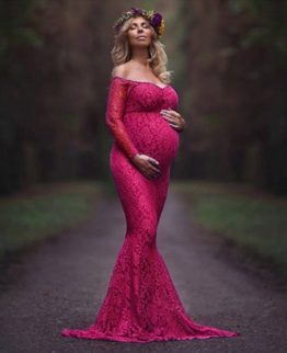 Maternity Dresses For Photo Shoot with Laces