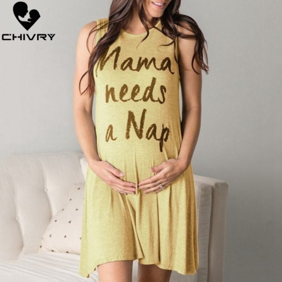 Maternity Summer Casual O-neck Sleeveless Attire