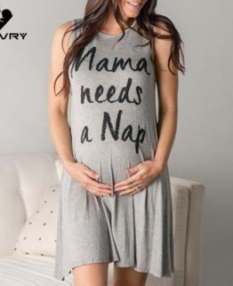 Maternity Summer Casual O-neck Sleeveless Attire