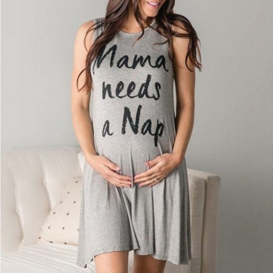 Maternity Summer Casual O-neck Sleeveless Attire