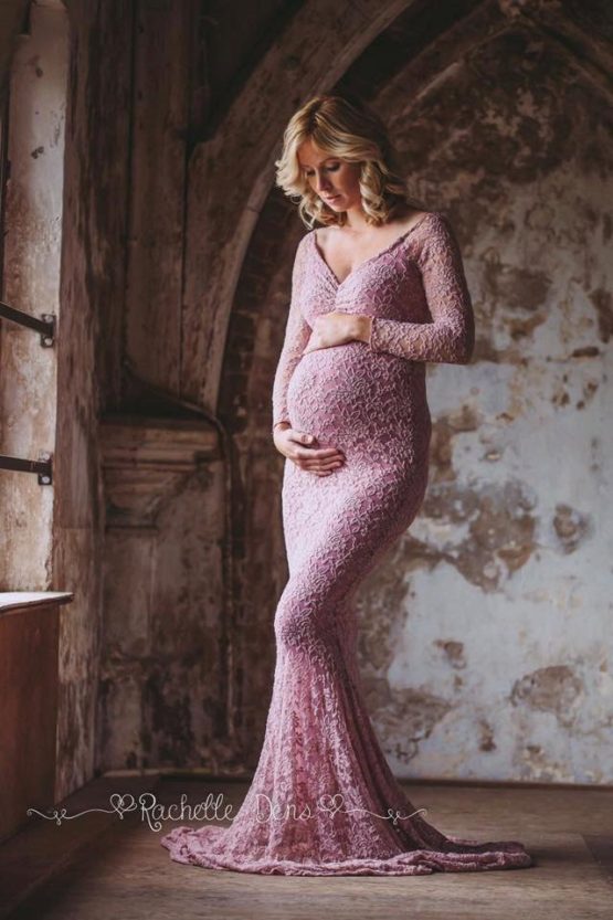 Maternity Dresses For Photo Shoot with Laces