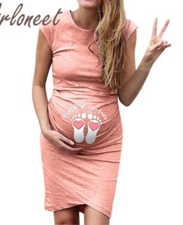 Cute Cartoon Maternity Printed Attire