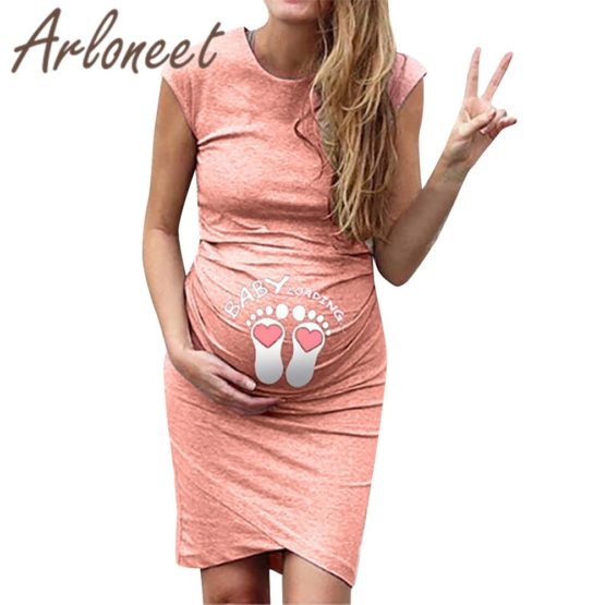 Cute Cartoon Maternity Printed Attire