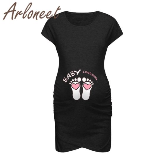 Cute Cartoon Maternity Printed Attire