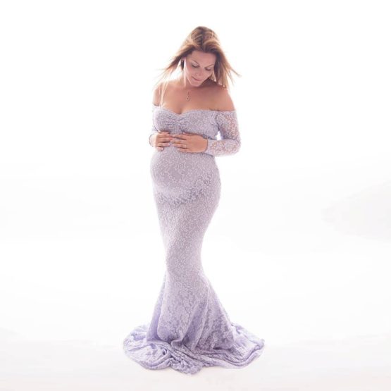 Maternity Dresses For Photo Shoot with Laces