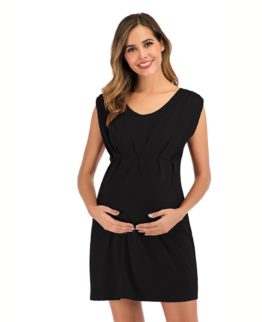 Maternity Sleeveless Round Neck Attire