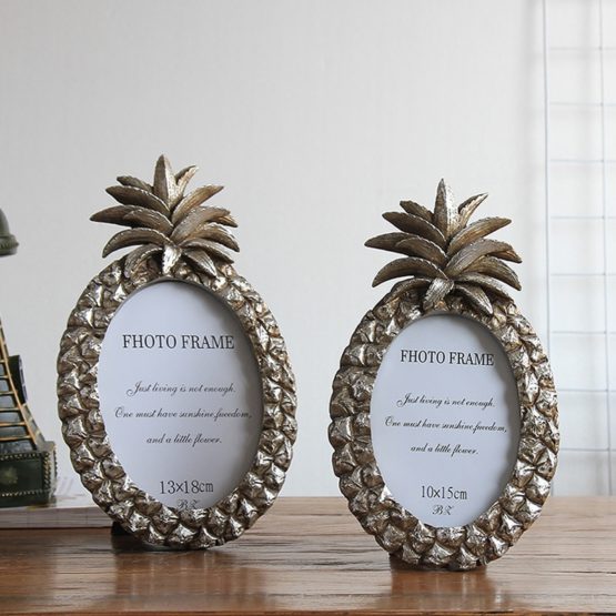 Vintage Golden Pineapple Photo Frame