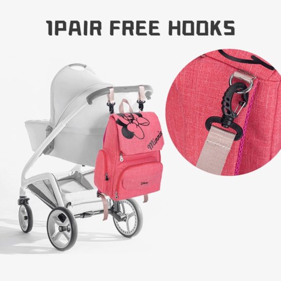 Free Hooks Mickey Baby Diaper Bags Bolso Maternal Stroller