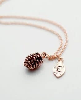 Personalized Pine cone Necklace