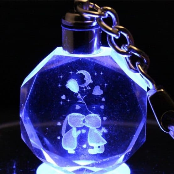 Key Chain 3D Crystal Engraving