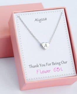 Personalized Flower Girl Necklaces,