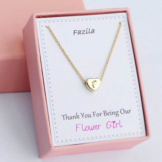 Personalized Flower Girl Necklaces,