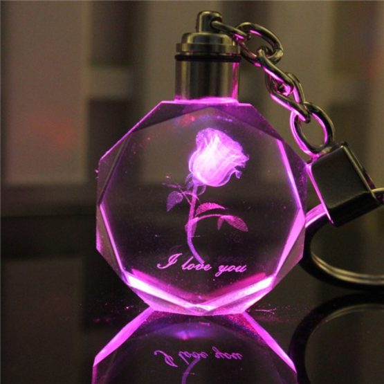 Key Chain 3D Crystal Engraving