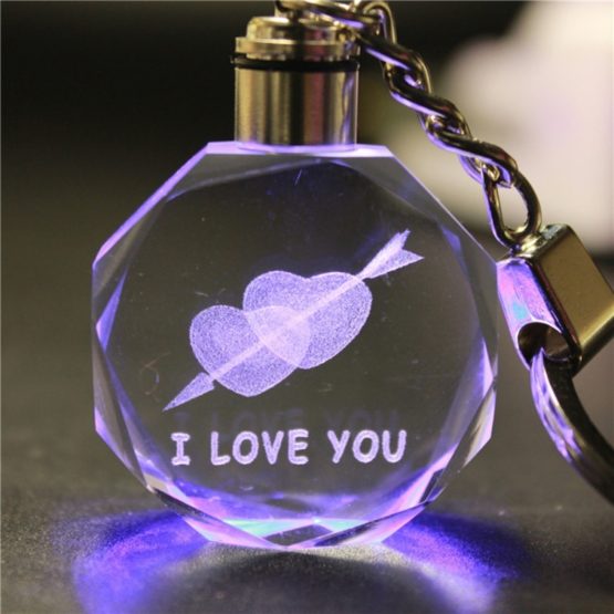 Key Chain 3D Crystal Engraving