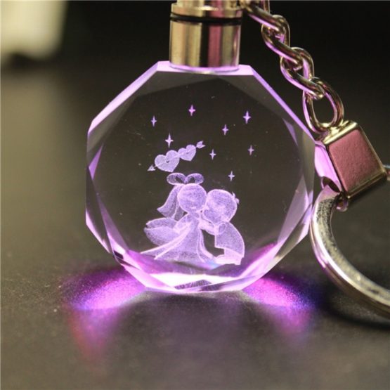 Key Chain 3D Crystal Engraving