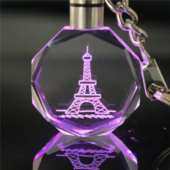 Key Chain 3D Crystal Engraving