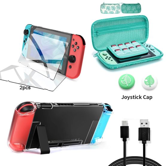 DATA FROG Detachable Crystal Transparent Protective Case For Nintendo Switch Hard Clear Back Cover For Nintendo Switch NS NX