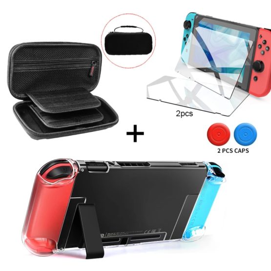 DATA FROG Detachable Crystal Transparent Protective Case For Nintendo Switch Hard Clear Back Cover For Nintendo Switch NS NX