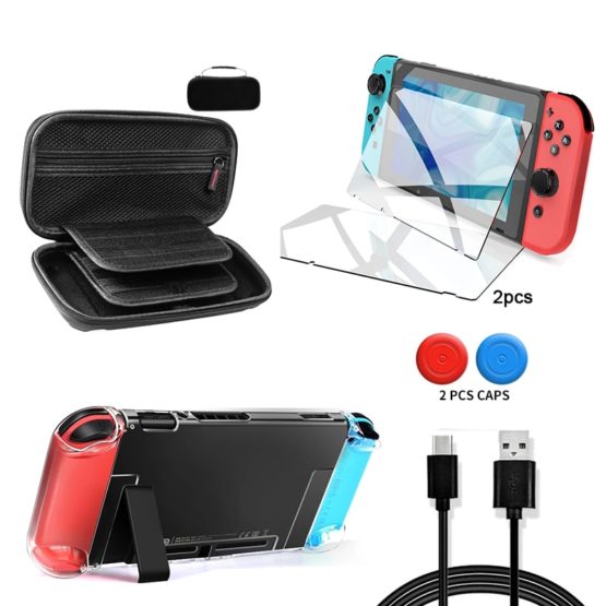 DATA FROG Detachable Crystal Transparent Protective Case For Nintendo Switch Hard Clear Back Cover For Nintendo Switch NS NX