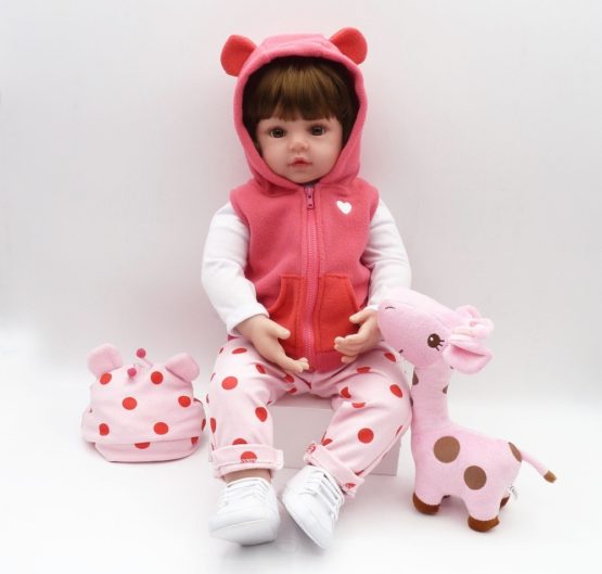 Doll Toy reborn toddler 47cm soft silicone baby dolls soft body